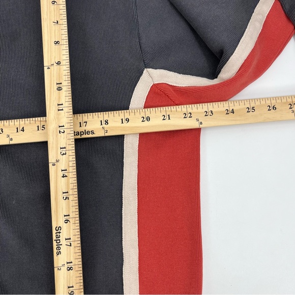 Diesel Jumper Mens XXL Grey Orange Sweater Full Zip Mock Neck Space Travelers - Picture 4 of 9